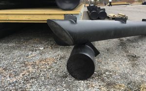 Bild på 45graders vinkel till våra rörpontoner