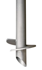 Staketstolpe, stängselstolpe version av skruvpåle