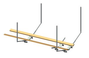 Båtslip med rullsystem och stöd