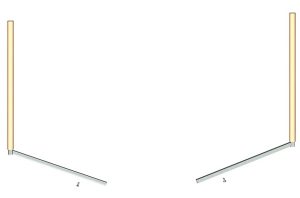 3D-bild på extra långa guidestolpar för Autorobots Veneroller Easyboatroller båtslip