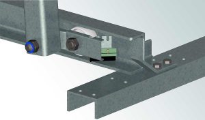 Borstar för rälsen till Veneroller Easyboatroller båtslip i närbild