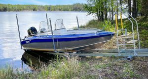 Easyboatroller båtslip vr1000 med en Silver Fox 485