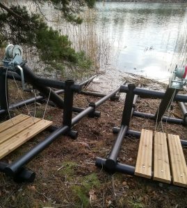 Båtslip S är avsedd för mindre v-bottenbåtar vb-250S på strand