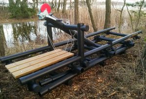 Båtslip S är avsedd för mindre v-bottenbåtar vb-250S närbild för transport