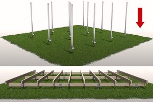 Illustration för skruvpålar och markskruv