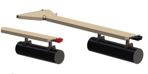 Bild på båtbom, ybom 4m med 40cm brett trädäck