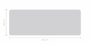 Måttskiss på regel 50x140 av returplast från Neular