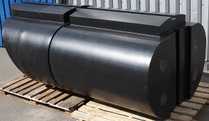 Bild på mittponton w1200 tillsammans med en förponton