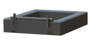 Bild på glidjärn AP98 för landgång till landfäste av betong