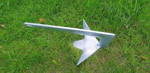 Bild på bryggankare, Bruceankare för förankring av flytbrygga