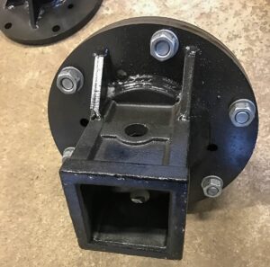 Anslutningsadapter med 75mm fyrkantsnav för rör