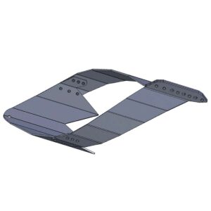 En 3D-rendering av en Moorsafe ankare, visar dess unika design och konstruktion.