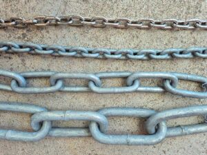 ASEKE™ varmgalvaniserad kätting i olika dimensioner för flytbryggor och marina förankringar
