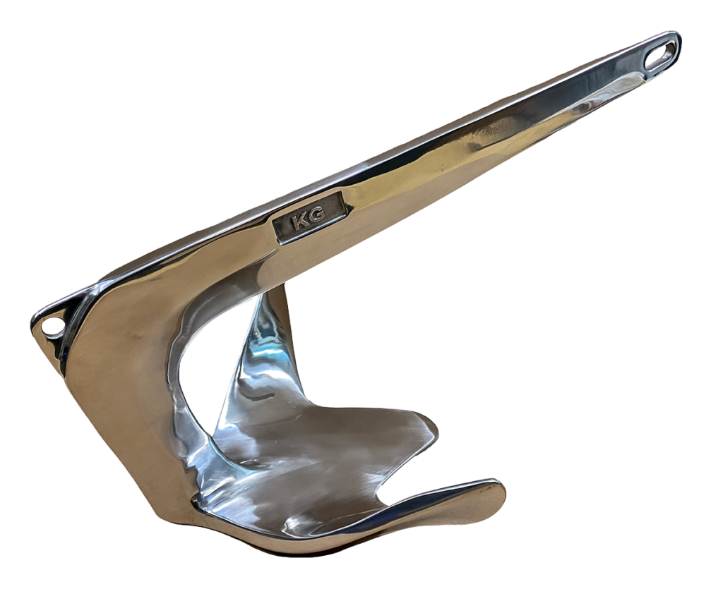 ASEKE™ rostfritt ankare i polerat stål för båtar och bryggor