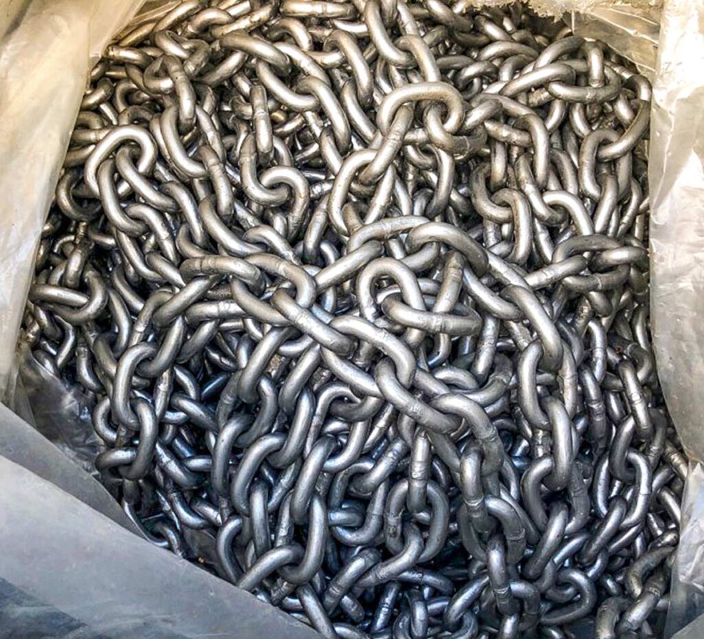 ASEKE™ varmgalvaniserad kätting för bryggor, levererad i 30 m säck